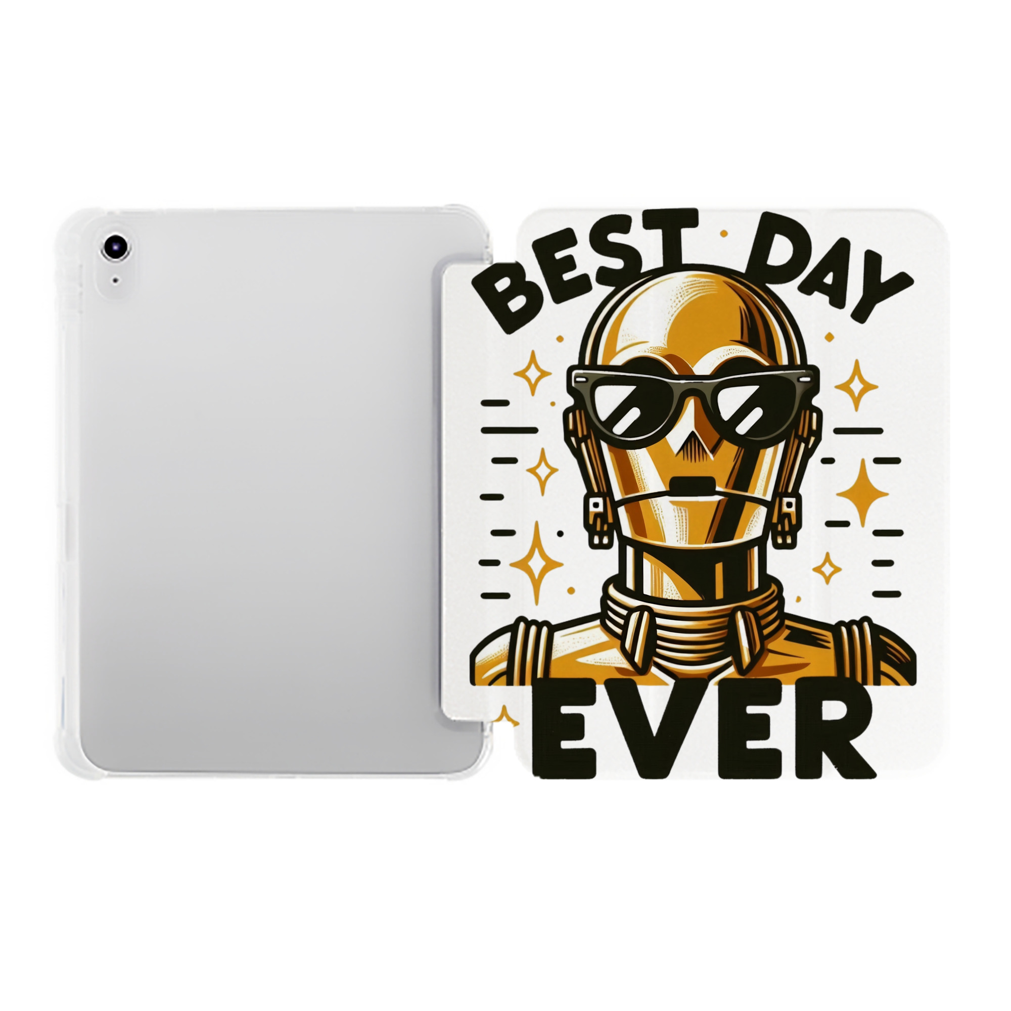 （画像用） スター・ウォーズ Star Wars IPad ケース ペン収納付き 三つ折りスタンド PUレザー×シリコン 対応機種9.5/10.5/10.9インチ